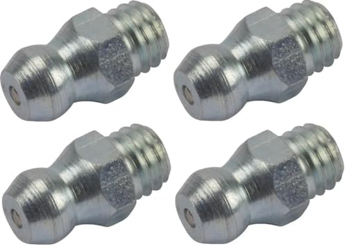 cyclingcolors 4x schmiernippel stahl kegelschmiernippel Fettpresse Nippel traktor rasenmäher auto motorrad roller, M6 180°