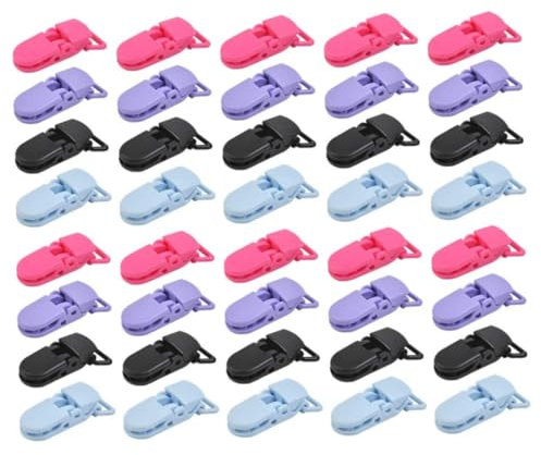 Baby Dummy -Schnuller Clips, Plastik -Hosenträger -Schnittwakel -Schnuller -Schnuller -Gurthalter Farbe Baby Dummy Schnuller Clips für Baby Schnuller, BiB -Clips, DIY -Handwerk 50 PCs