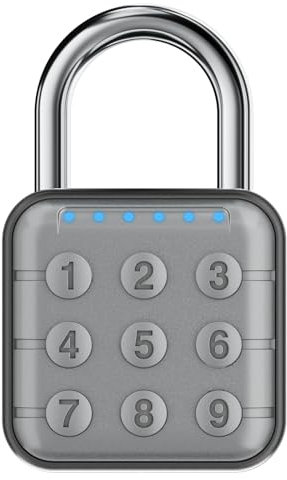 Lucchetto a combinazione, per armadietti da palestra, alta sicurezza, facile da usare per palestra, scuola, viaggi, attività all'aperto, colore grigio