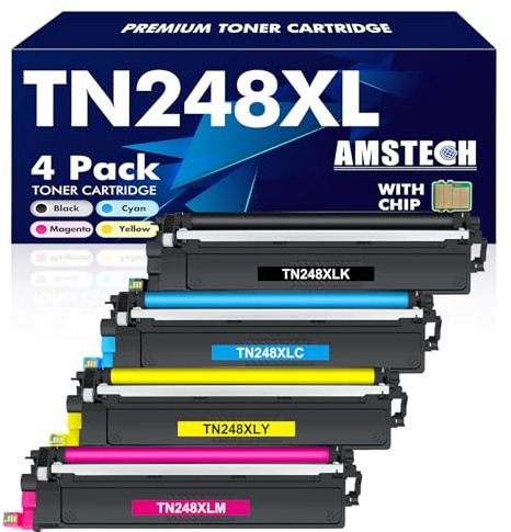 MFC-L3760CDW TN248XL TN248 TN-248XL TN-248 MFC-L3740CDW Toner 4 Pack | Kompatibel für Brother TN 248XL DCP-L3560CDW DCP-L3520CDW DCP-L3520CDWE MFC-L3740CDWE HL-L3240CDW MFC-L8390CDW HL-L3220CWE