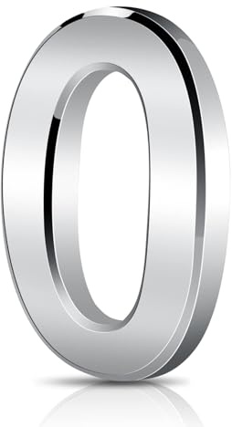 Numeri per porte da 7,6 cm, autoadesivi 3D, numeri da 0 a 9, numeri indirizzi, numeri civici impermeabili, adesivi per caselle postali, appartamenti, hotel, cortili, bar, argento (argento)