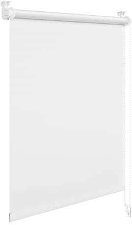 WOLTU Verdunkelungsrollo Thermorollo ohne Bohren 95x150 cm, Weiß | Verdunklungsrollo Innen Rollos ohne Bohren für Fenster und Türen, Fensterrollo Hitzeschutz Klemmrollo, Stoffbreite 91 cm