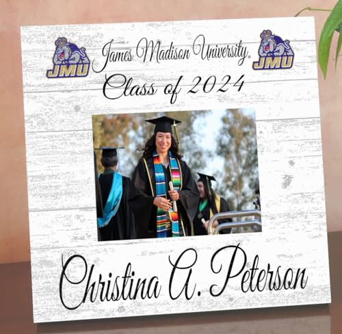 JMU Photo Frame Alternative James Madison University Custom Printed Picture Frame for Students, Graduation or Alumni