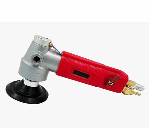 4-Zoll Luft-Nass-Steinpolierer, 4300RPM Pneumatischer Polierer Schleifer Granit, Marmor, Stein Druckluft-Nassschleifer Für Marmor Stein Polieren (rot)