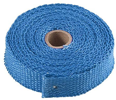 Hitzeschutzband,Hitzeschutzband Auspuff Motorrad Auspuffrohr Turbo-Krümmer Wärmeverpackung Thermische Edelstahl-Reißverschluss-Krawatten(Blue)