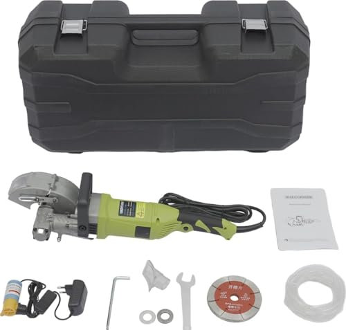 Fresa elettrica a fessura, fresatrice da parete, fresatrice per muri, con dischi da taglio, scanalatrice per cavi, macchina per fessure per calcestruzzo, fresa per muri, 5 lame per sega da 4000 W