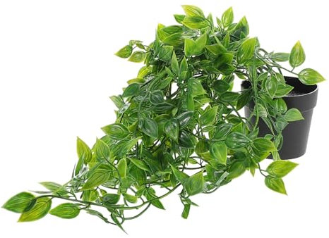 Warmhm 2pcs Realistic Artificial Hanging Plants Decorative Fake Potted Plant for Home Office