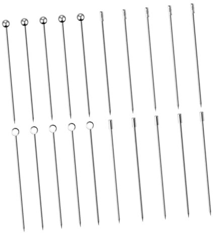 Cabilock Palillos Piezas Cóctel 20 de Acero de Inoxidable para Hogar