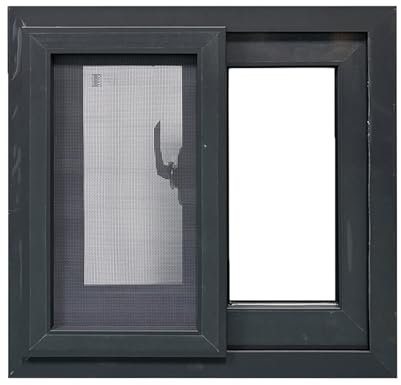 Kellerfenster Schiebefenster aus Aluminium mit Sicherheitsglas & Insektenschutzgitter - Maßgefertigte Fenster für Keller, Gartenhaus, Garage, Spielhaus und Wohnräume Haus, Badezimmer(WxH 24x16in/60x40