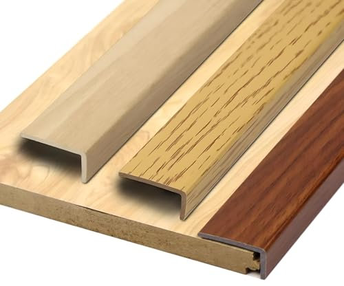 Coayuou Edge Protection Profile 3 Pieces 90cm Door Strip PVC End Strips Floor Easy To Install Anti-slip Strips For Stairs For Tiles, Stairs And Furniture(Option 13,15 * 30mm)