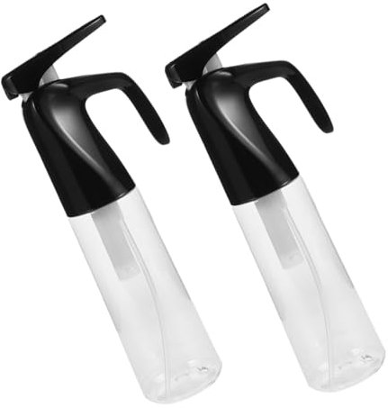 VICASKY 2pcs Black Hair Spray Bottle Moisturizing Fine Mist Water Mister for Curly and Styling