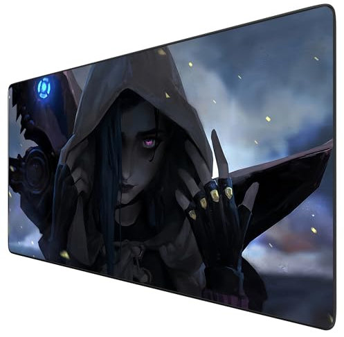League of Legends Arcane XXL-Mauspad, großes Gaming-Mauspad, wasserfest, mit Gummibasis, rutschfest, strukturierte Oberfläche, ideal für Computer und PC, Maße (80 x 30 cm)