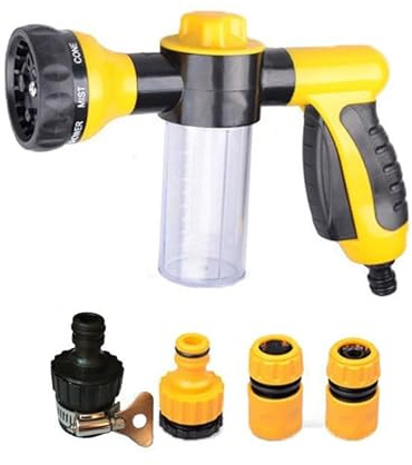 Ugello spruzzatore da giardino, 8 modalità di controllo del flusso d'acqua, con impostazioni di miscelazione regolabili del serbatoio del fertilizzante, per la pulizia delle piante e dell'auto