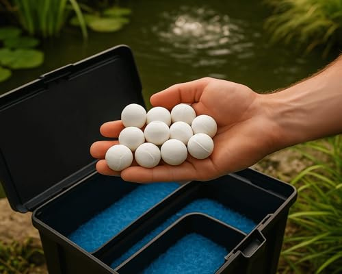 NatureHolic Teichklar Set | 30x Wasserklar Bälle für Gartenteich Filter | Biologische Schadstoffabbau Kugeln | Klares Wasser ohne Chemie mit Langzeitwirkung | Sicher für Fische, Pflanzen & Wirbellose