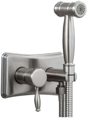 Brushed Handheld Bidet Sprayer - Wall-Mounted Bidet Spray for Women Easy Clean Personal Hygiene Shower Adjustable Pressure Durable & Stylish Design