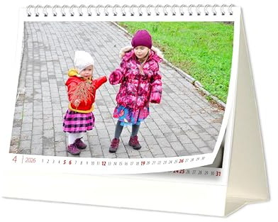 KALVOS Österreichischer Personalisierter Fotokalender 2026, Tischkalender A4, Jahreskalender Zum Selbstgestalten, Monatskalender, Das Perfekte Geschenk, Bastelkalender, Kalender 2026 (30x21cm)