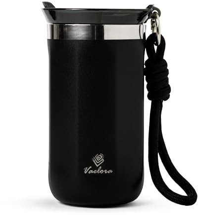 VAELORA Travel Mug — Leakproof Insulated Stainless Steel Coffee Cup 350ml | Vacuum-sealed thermal flask, hot 6h cold 12h. Reusable, BPA-free lid, dishwasher safe — ideal for commuters.