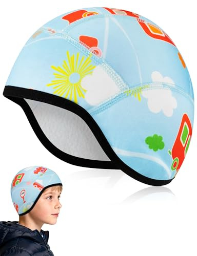 Becellen Cappello Sottocasco Invernale Bambini, Berretto Fodera per Casco da Ciclismo Bambini Cappelli Invernali Berretto Ciclismo Invernale Ragazzo e Ragazza Caldo per Sport all'Aria Aperta