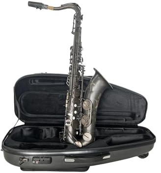 Saxophone Professionelles Vintage-Tenorsaxophon Aus Schwarzem Und Goldenem Messing Mit EB-Ton