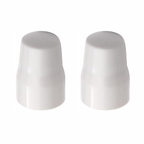 2 Pack Universal Radiator Valve Cap - Push-Fit White Plastic Safety Covers for Heating System, Dust & Splash Proof Cap for Exposed Valve Ends