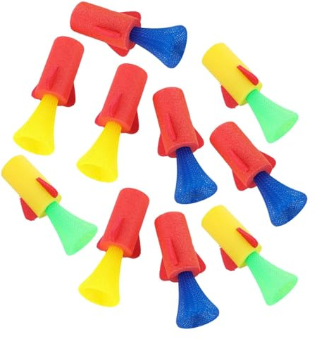 TAIZhiChen Lot de 10 Lance-Roquettes à Ressort,Jouets en Mousse EVA Résistant, Cadeaux d'anniversaire Originaux, Petits Cadeaux pour Fêtes, Fusées Sauteuses Amusantes pour Enfants