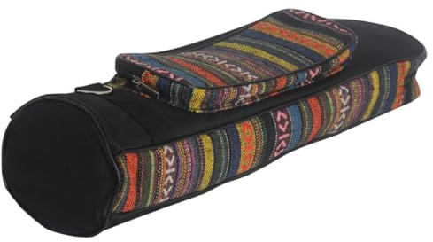 GALPADA Bolsa para Trompeta Pequeña Acolchada Compartimento Lateral para Accesorios, Funda Portátil de Estilo Étnico para Transporte y Almacenamiento de Trompeta de Tres Llaves