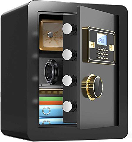 Safe-Electronic Password Safe, Legerad stålplåt, Dubbellarm, Stort utrymme, Micro Seam Anti-Drilling, Miljövänlig färg, Solid Lock Bolt/B / 45CM starkbox