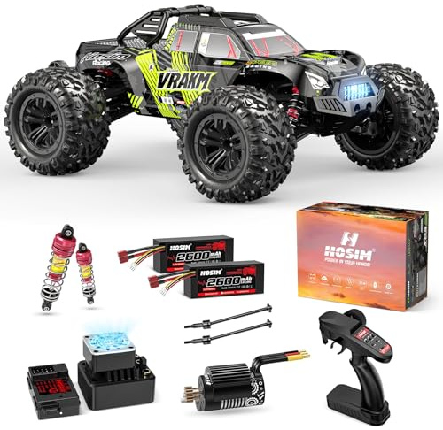 Hosim X09 Brushless RC Auto für Erwachsene, Mini 1:10 70 km/h High Speed 4x4 Offroad RC Truck, schnelles ferngesteuertes Auto 40+ Min Fahrzeit, All Terrain Hobby Monstertruck