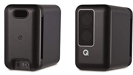Q Acoustics Q Active 200 Bookshelf Speakers with Q Active Hub - Bluetooth Wireless HiFi Stereo Surround Sound System Pair for TV Home Cinema PC Computer Monitor Shelf Desktop (Black)