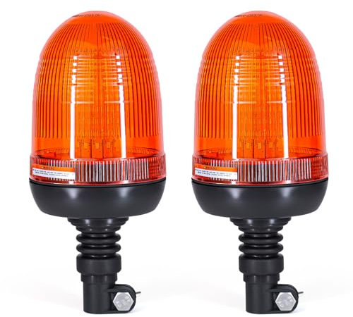 antom 2 PCS Luce LED stroboscopica lampeggiante, 12V-24V LED Giallo Avvertimento luci lampeggianti con 3 modalità di illuminazione per veicoli Carrelli elevatori per trattori golf UTV
