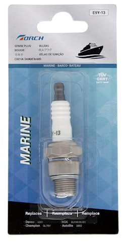 TORCH E9Y-13 marin båt tändstift ersättning för Autolite 2852, NGK BUHW 2622, BU8H 6431, Denso 6001, Champion QL76V, OEM, ea