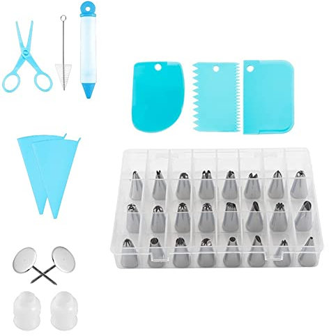 YLWX Set Punte Beccucci sac A Poche, Sacca A Poche per Dolci, Bocchette sac A Poche Professionali, Cupcake Pasticceria Attrezzi, Decorazioni Torte (Size : F)