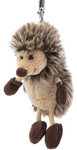 Schaffer 0239 Plüsch-Schlüsselanhänger Igel Iggy (stehend) Igel Anhänger, Braun, circa 12 cm