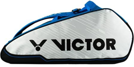 Victor Schlägertasche Doublethermobag Badminton Tennis Squash Tasche, Blau/Weiß