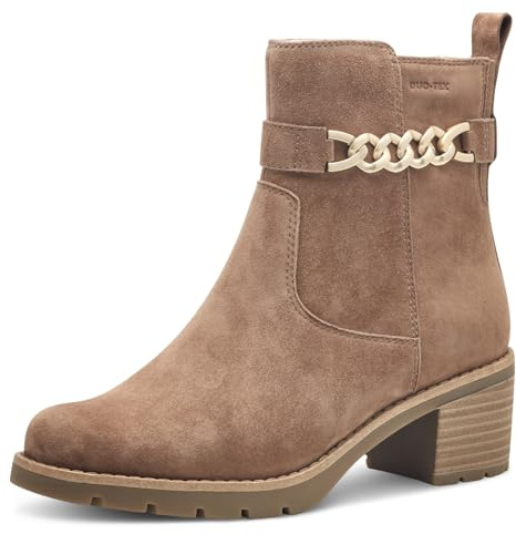 Tamaris Comfort dam elegant EasyStretch och Duo-TEX stövletter, Pepper Suede, 40 EU, Peppar mocka, 40 EU