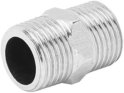 5Pcs Doppelnippel 1/2 Zoll Edelstahl Außengewinde, Stahl Gewindeverbinder, Duschschlauch Adapter Langlebig mit G1/2 Gewinde, für Wasserheizung