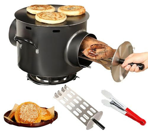 QUTBAG Parrilla de Gas, Horno de Barbacoa doméstico con Parrilla de cajón, Parrilla de Barbacoa portátil de Acero Inoxidable, Plancha sin Humo para Acampar, picnics, jardín, Fiesta en la Playa A