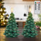 Eldnacele Christmas Flameless Candles with Remote Timer, Real Wax Flickering LED Candles with String Light, Battery Operated Fake Candles Christmas Tree Shaped for Home Décor Christmas Decoration