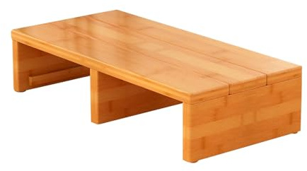 MBBTAG Marche Pied Bois, Rehausseur Portatif en Bois, Forte Capacité de Charge, Repose Pied Convient aux Chambres à Coucher, Salles de Bains, Cuisines, Bureaux (50x40x15cm)