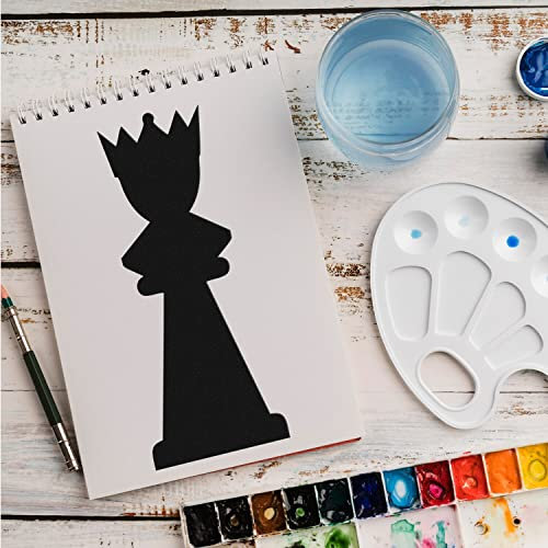 Schablone Schachfigur Spiel v2 Design Stencil DIY Airbrush Muster Wandgestaltung Sprühschablone 15 x 21 cm