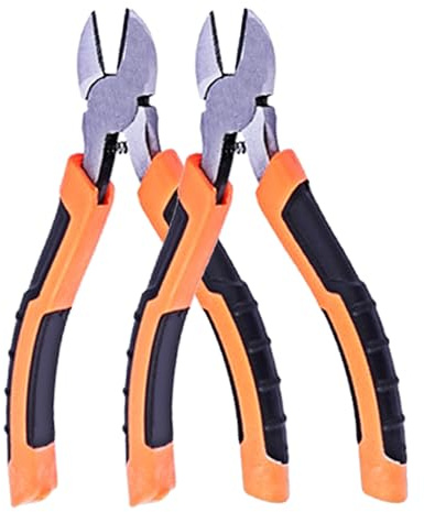 Xiedeai 2Pcs Spring Loaded Flush Cutters 6 Inch, Ultra Sharp Precision Diagonal Side Wire Cutters & Snips for Jewellery Making, Electronics, Craft DIY