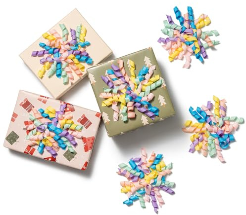 MORSUNBELA 6 Pezzi Nastro Regalo Fiocchi Autoadesivi Fiocchi Decorativi per Matrimoni Regali Decorazioni per Le Vacanze Colori Misti