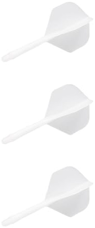 DmDoyy 3 Stück Darts Flights Mit Schäfte, Professional Dart Zubehör,Integrated Dartflüge Und Schächte, Für Dartpfeile Mit 2BA Gewinde (Weiß)