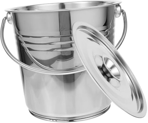 Milisten Edelstahl Ascheeimer Mit Deckel Robuster Feuereimer Für Kamin Und Grill Fassend Hitzebeständig Und Rostfrei Zum Sicheren Transport Von Asche Und Glut Für Innen Außenbereich