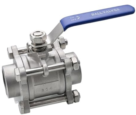 Dreiteiliger Kugelhahn aus Edelstahl 304, 3-teiliger Gewinde-Stumpfschweißventilschalter Q61F-16P, 4 Zoll