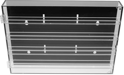 Alipis Porte-couteaux mural en acrylique - Présentoir de rangement pour couteaux, boîte de rangement à plusieurs niveaux - Étagère de pour l'organisation de la cuisine 35 x 24 x 4,8 cm