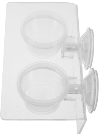 ANDRESLAD ciotola di cibo per rettili Accessori per rettili Ciotola di alimentazione lucertola piatto di cibo geco Alimentatore di lucertole Piatto da alimentazione da rettile Transparent