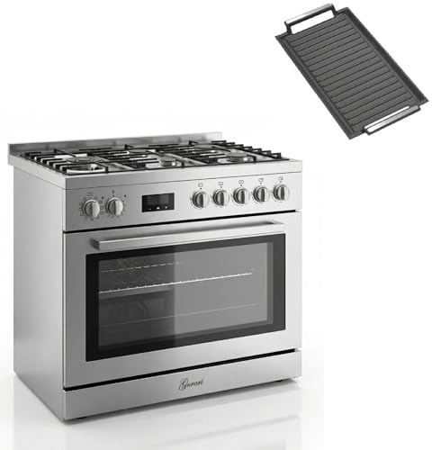 Fornello a gas in acciaio inox, a gas, elettrico, 90 cm, 126 l, gas naturale Fl.Gas 4 Kw WOK, autopulente GCH E 818 X+piastra grill