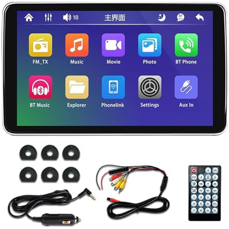 Monitor Per Poggiatesta Auto Da 10,1 – Touchscreen IPS HD 1024x600, Supporta Scheda TF/USB/FM, Video MP3/MP4/MP5 | Lettore Multimediale Per L'intrattenimento Dei Passeggeri Posteriori,1pc