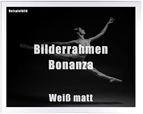 Homedecoration Bilderrahmen Bonanza Bildgröße 33 x 98 cm in Weiß matt mit Acrylglas klar 1 mm in 52 Farben